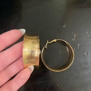 Gold hoop earrings